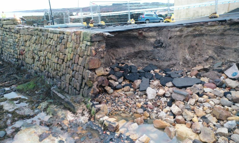 Significant storm damage to St Andrews pier