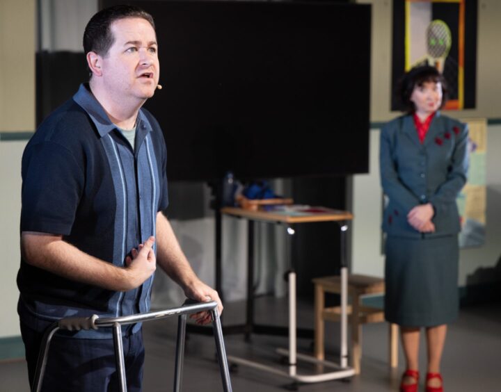 Ross Allan and Pauline Lockhart on stage in Dementia The Musical.