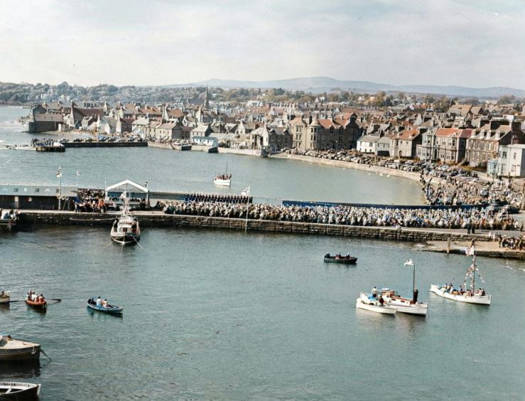 Broughty Ferry harbour in May 1961.