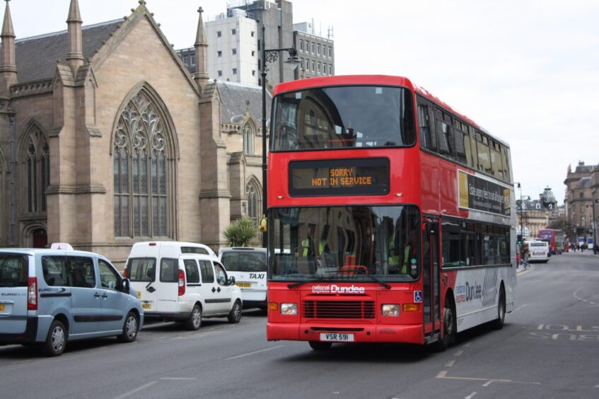 This Dundee bus had seen service connecting London with Heathrow Airport. 