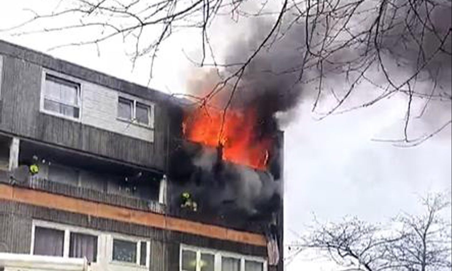 The flat fire on Abbotsford Drive in Glenrothes.