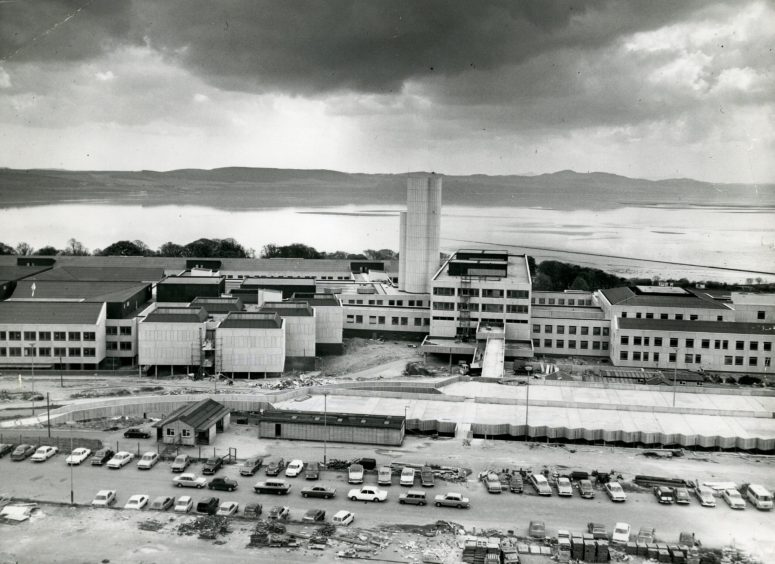 Ninewells hospital under construction in May 1972.