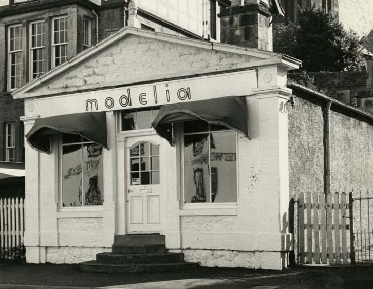 the exterior of Modelia Fashions, which sat at the bottom of High Street in September 1978.