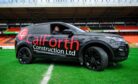 The CalForth truck at the Calforth Construction Arena at Tannadice Park. Image: CalForth Construction