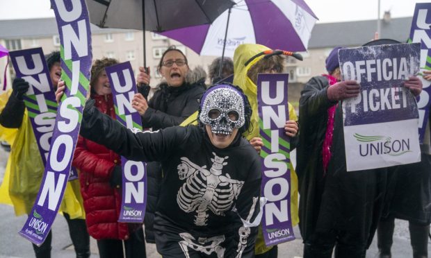 School support staff are on strike across Perth. Image: PA