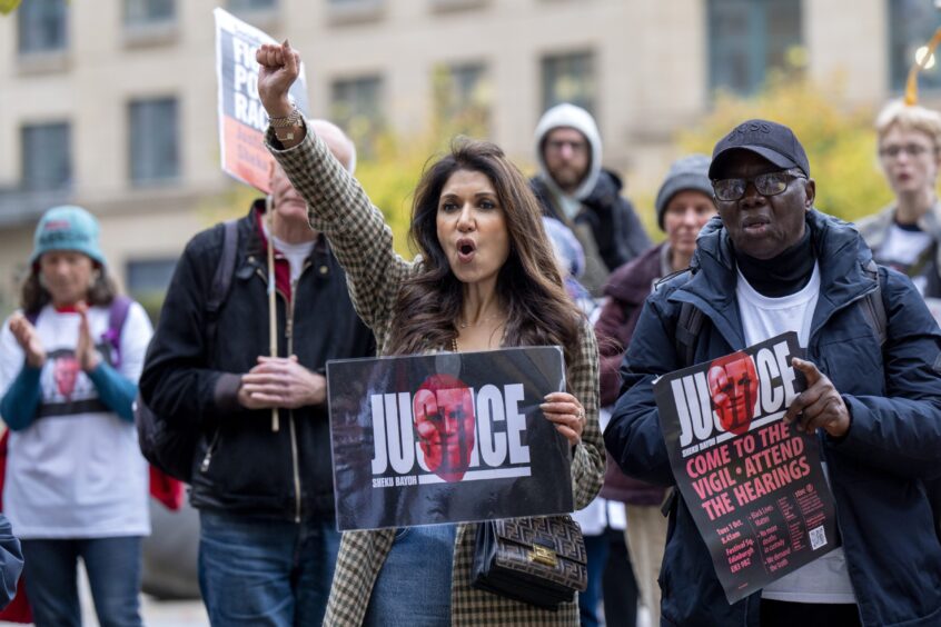 Sheku Bayoh supporters