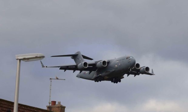 The C17 Globemaster at Leuchars.