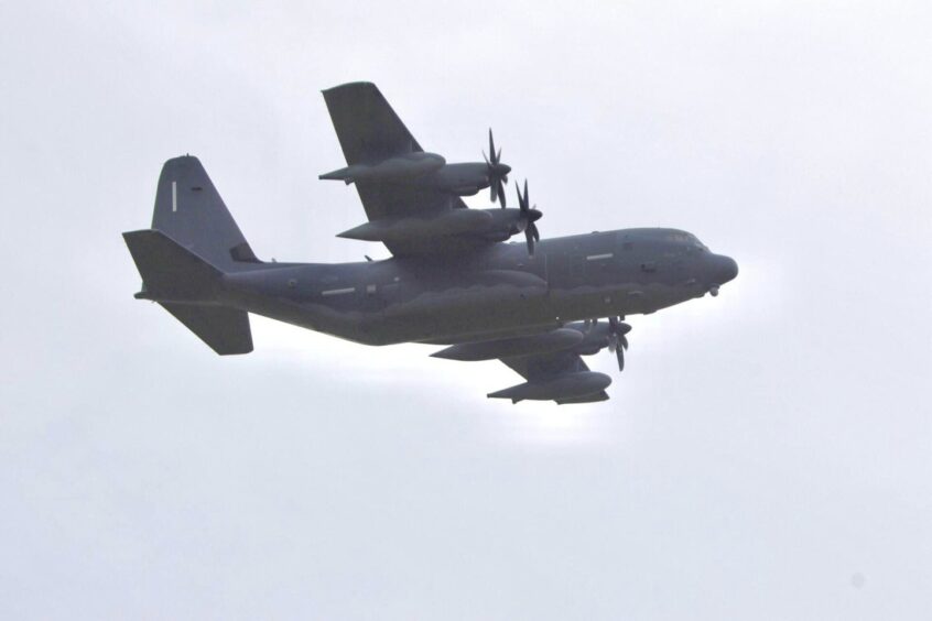 A Hercules aircraft over Leuchars in recent days. 