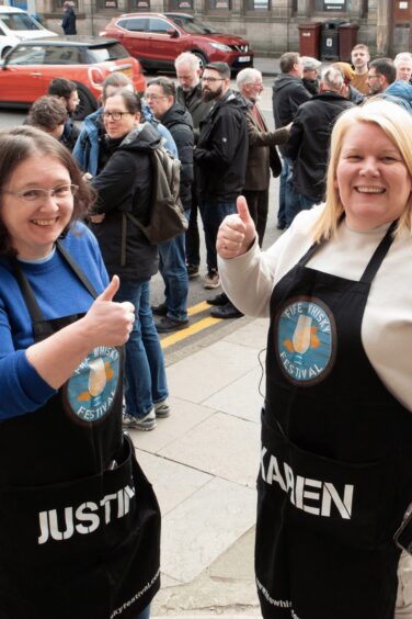 Fife Whisky Festival's Justine Hazlehurst and Karen Somerville.