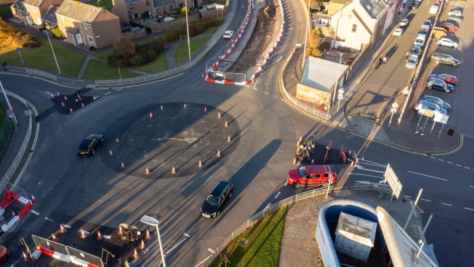 Arbroath marina roundabout