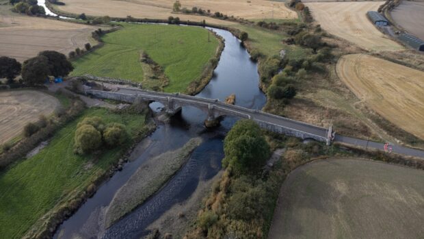 The repair project is focused on the southern section of Bridge of Dun. Image: Kim Cessford/DC Thomson