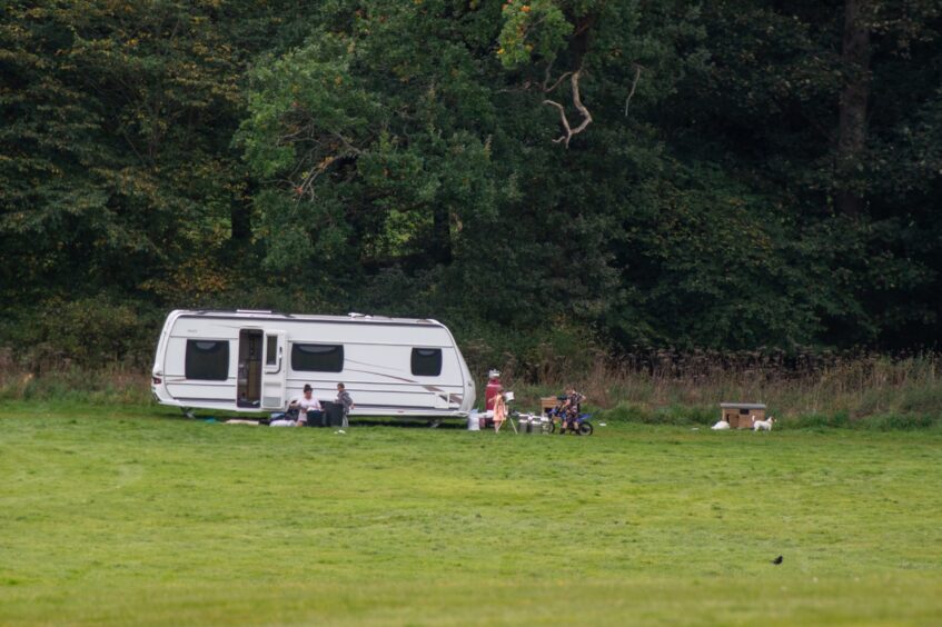 One of the caravans at the site.