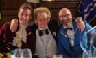 Sir Rod Stewart at Blair Castle in Perthshire with the Duke of Argyll (left) and Ian Smith, chair of The Keepers of the Quaich, (right). Image: Pressteam Scotland