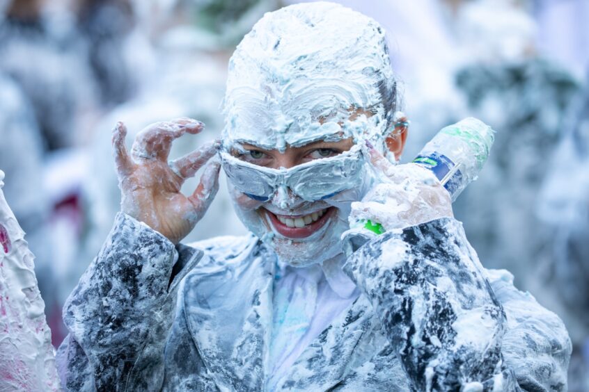 Raisin Monday foam fight at the University of St Andrews