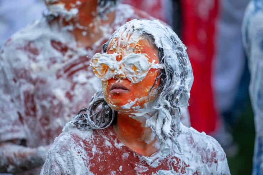 Raisin Monday foam fight at the University of St Andrews