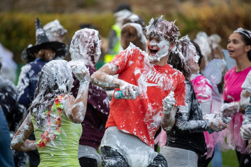 Raisin Monday foam fight at the University of St Andrews