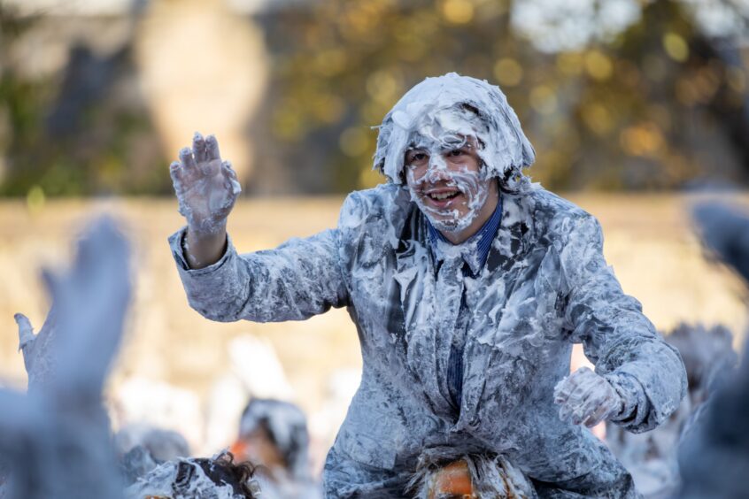 Raisin Monday foam fight at the University of St Andrews