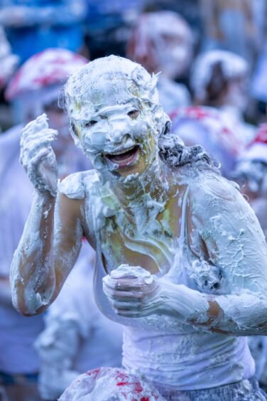 Raisin Monday foam fight at the University of St Andrews