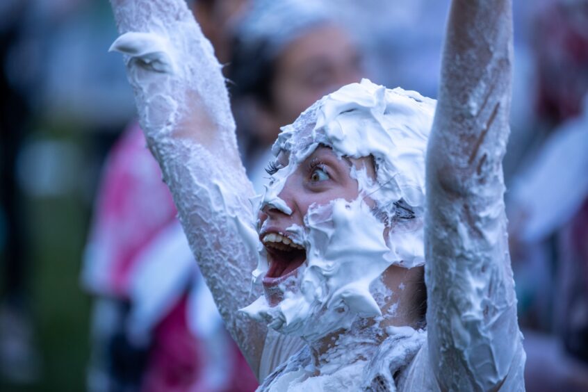 Raisin Monday foam fight at the University of St Andrews