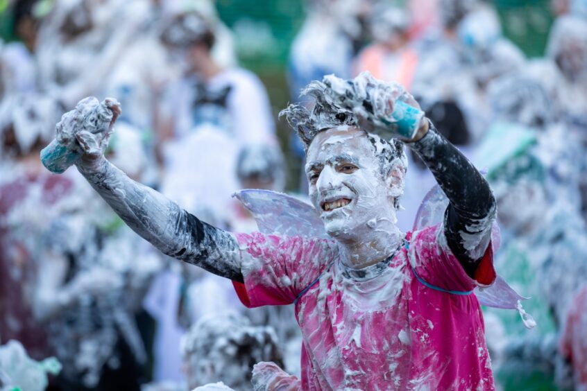 Raisin Monday foam fight at University of St Andrews