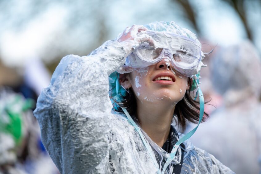 Raisin Monday foam fight at the University of St Andrews