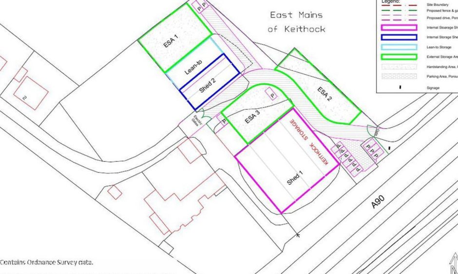 Brechin self-storage planning application.