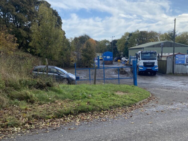 Police at Langside Quarry in Kennoway, Fife 