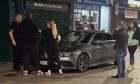 A smashed car windscreen on High Street Kirkcaldy.