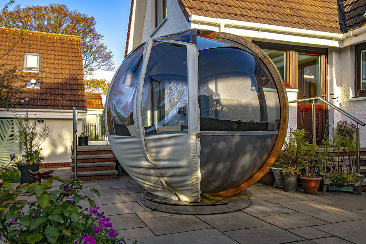 The glass pod.