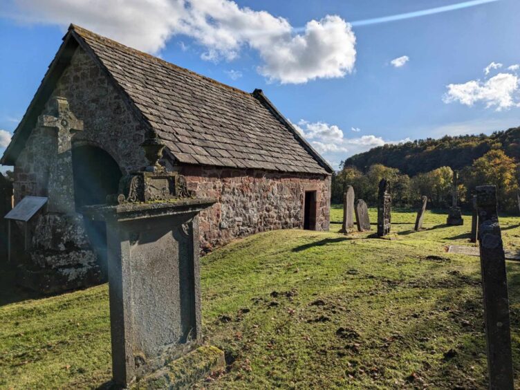 The old Edzell Parish Church and graveyard. Image: Gayle Ritchie.