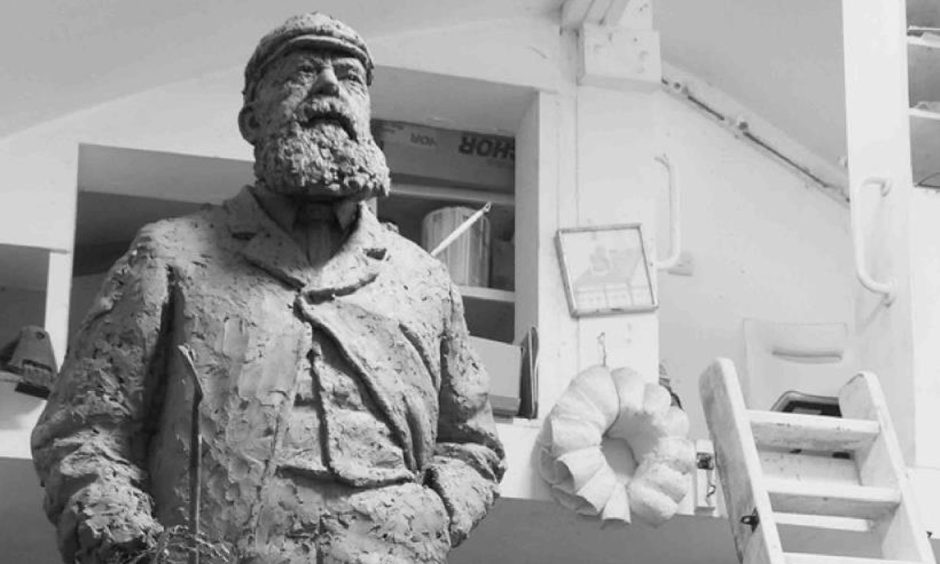 The Old Tom Morris statue before it was encased in bronze