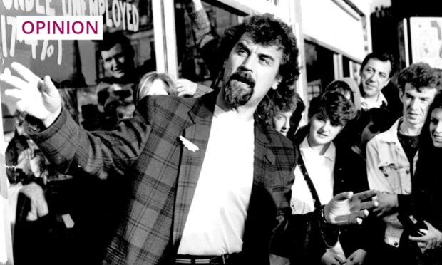 Billy Connolly in Dundee. Image: DC Thomson