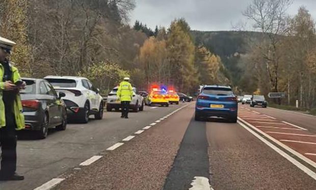 Police were called to the Hermitage A9 off-slip on Sunday.