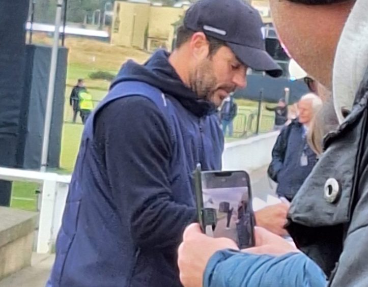 Pictures of Jamie Redknapp as he arrives for the Dunhill Cup in St Andrews, Fife