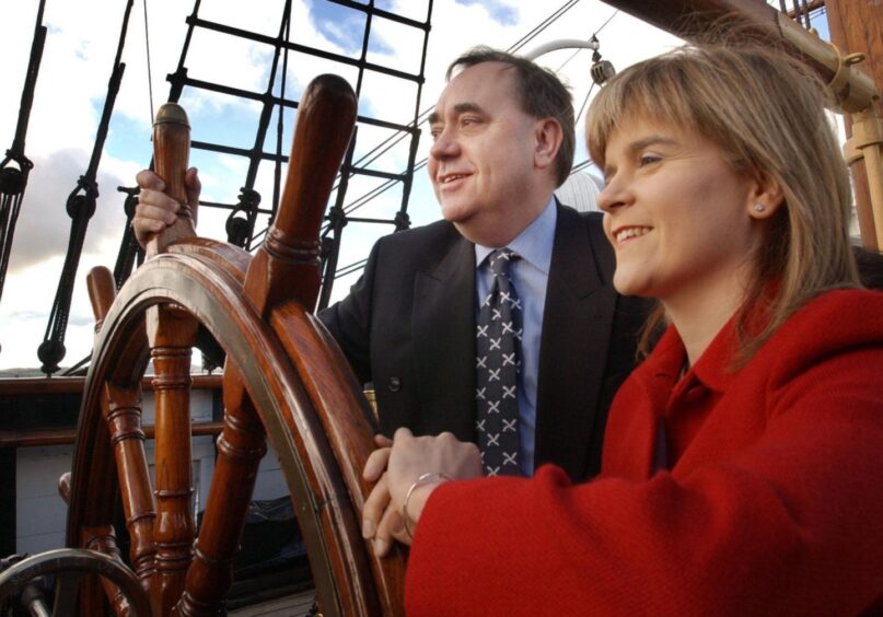 Alex Salmond Nicola Sturgeon Discovery Dundee