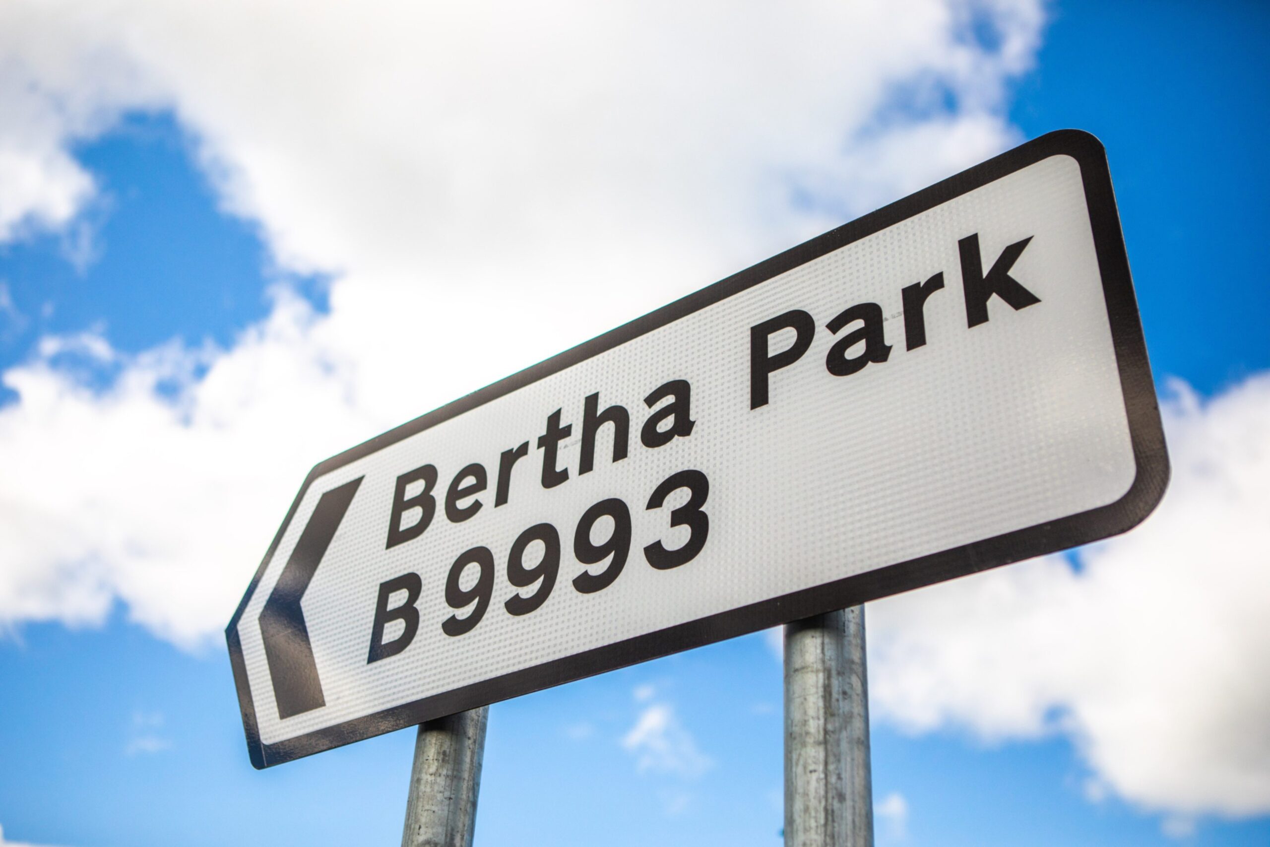 A sign for Bertha Park.