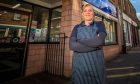 Wendy Donald arms folded outside her Blairgowrie butcher shop