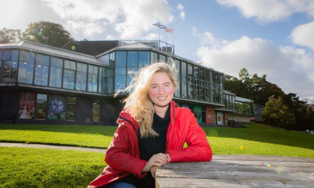 Courier News, Caroline Lindsay Story, CR0003648 
Features pictures to accompany story about Pitlochry Festival Theatre new artistic director Elizabeth Newman. 
Picture shows Elizabeth Newman with the theatre in the background. Pitlochry Festival Theatre, Port-Na-Craig Rd, Pitlochry. 2nd October 2018  Pic Credit - Steve MacDougall / DCT Media