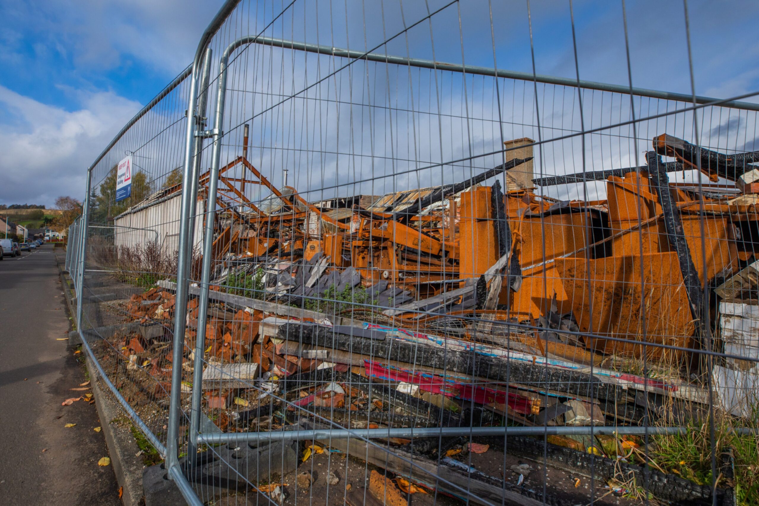 The site has been fenced off.