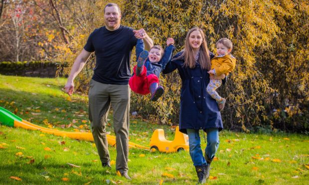 Tom and Anna Wilson are raising their boys to speak English and Gaelic. Image: Steve MacDougall/DC Thomson