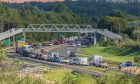 Queues at the Inveralmond Roundabout in Perth.