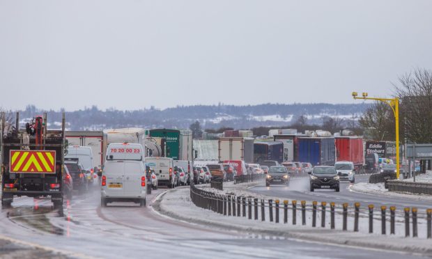 Roadworks will take place on the A9 near Aberuthven. Image: Steve MacDougall/DC Thomson