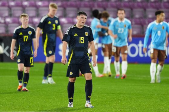 Dundee star Josh Mulligan dismayed after defeat to Belgium. Image: Andrew Milligan/PA