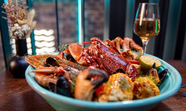 A selection of shellfish in Dune's seafood boil.