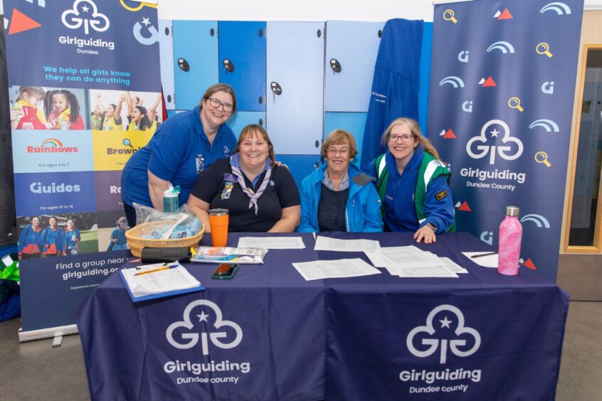 Ali Niven, Amy Knighton, Muriel Anderson and Emma Gray from Girlguiding Dundee.