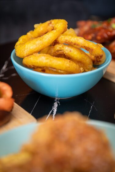 Onion rings at Jock's Grill House in Kirkcaldy.