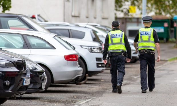 Police on patrol in Dundee.