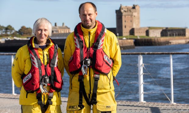 Fiona and Craig Johnston have responded to countless incidents with Broughty Ferry RNLI. Image: Steve Brown/DC Thomson