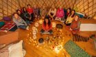 Health features writer Debbie Clarke and the other participants who took part in a sound bath in a Fife yurt.