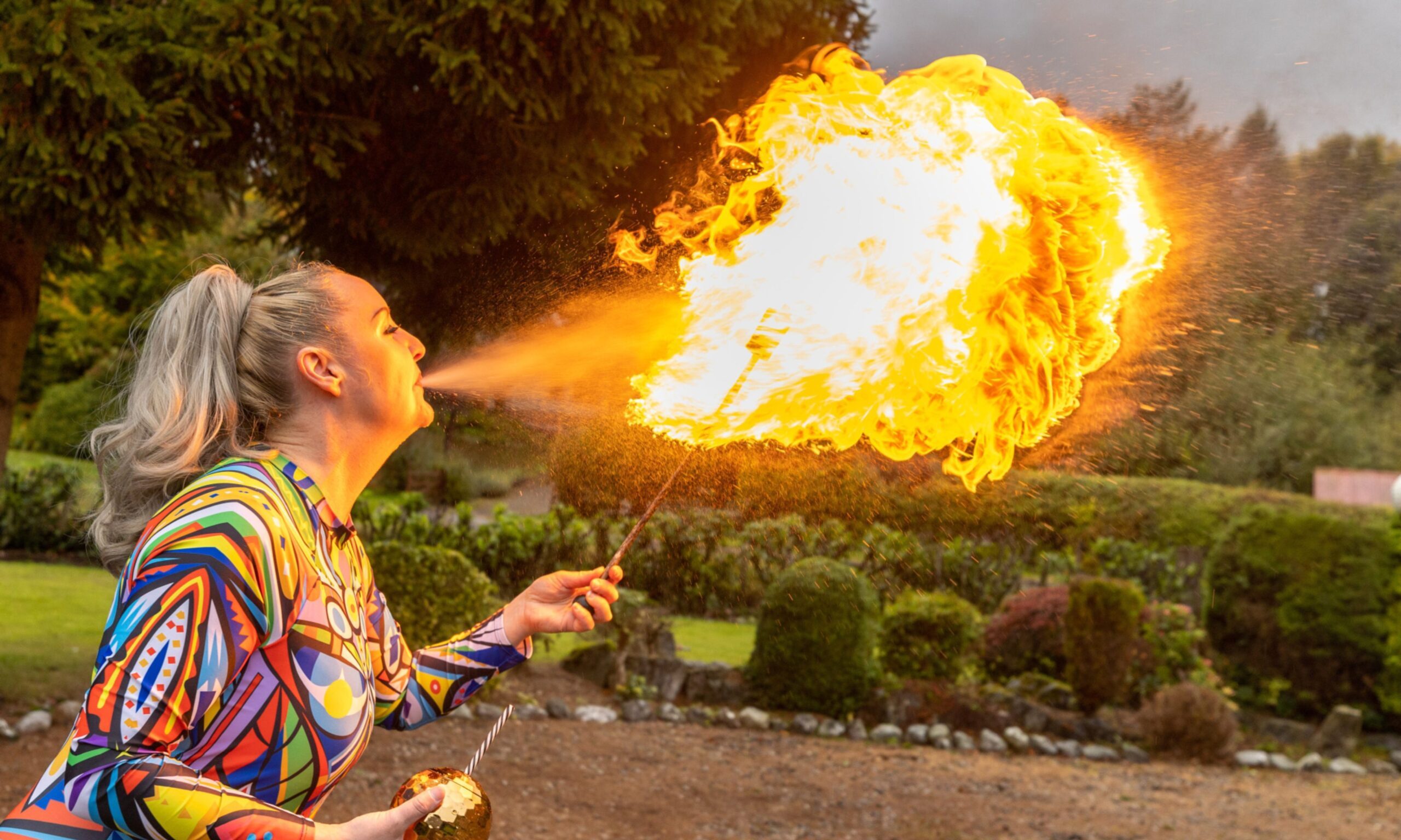 Blairgowrie fire-breather Verity Power. Image: Steve Brown/DC Thomson.